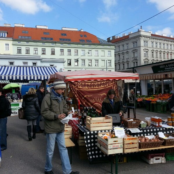 Photo taken at Karmelitermarkt by Betty K. on 3/2/2013