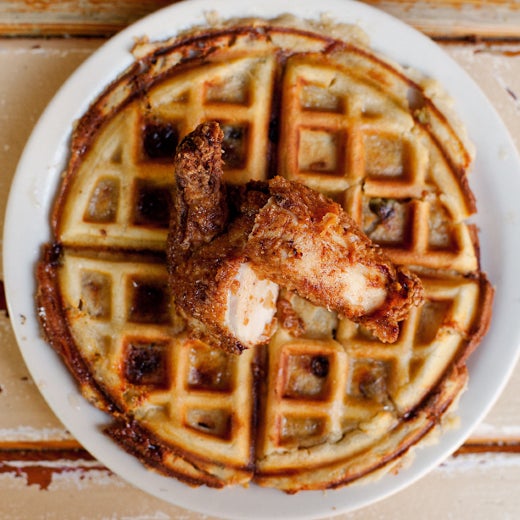 Every Tuesday we serve Chicken and Waffles (8pm-midnight), while DJs spin 45s!