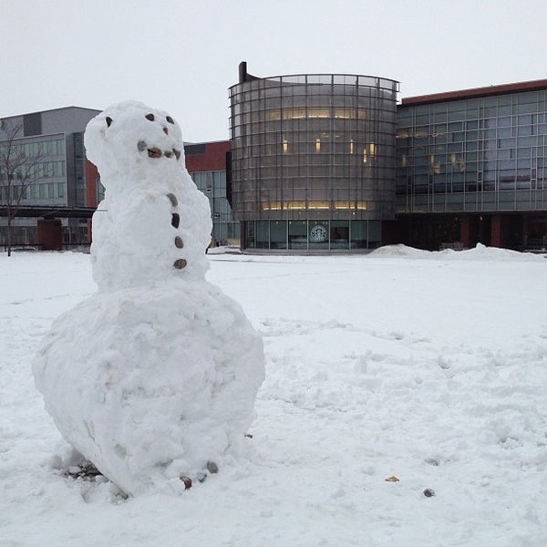 Snowman in Polonsky Commons