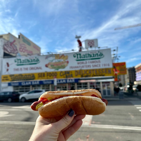 Photo taken at Nathan&#39;s Famous by Courtney T. on 12/29/2022