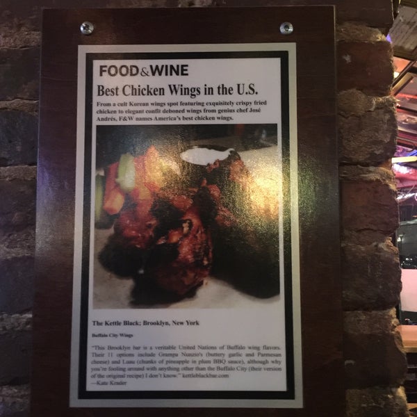 Wings are tops in Brooklyn. Maybe even the world. They hooked it up with 100 on Super Bowl Sunday. Every single one was destroyed in short order.