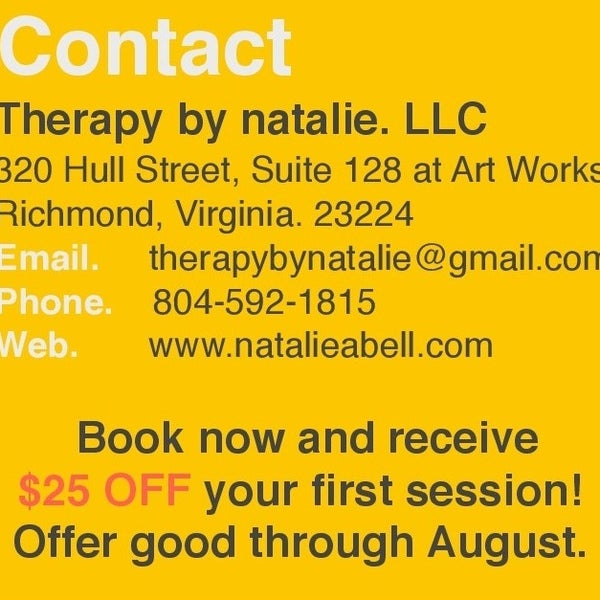 Book now and receive $25 off your first session! Offer good through August 2013. May not be combined with any other offer.