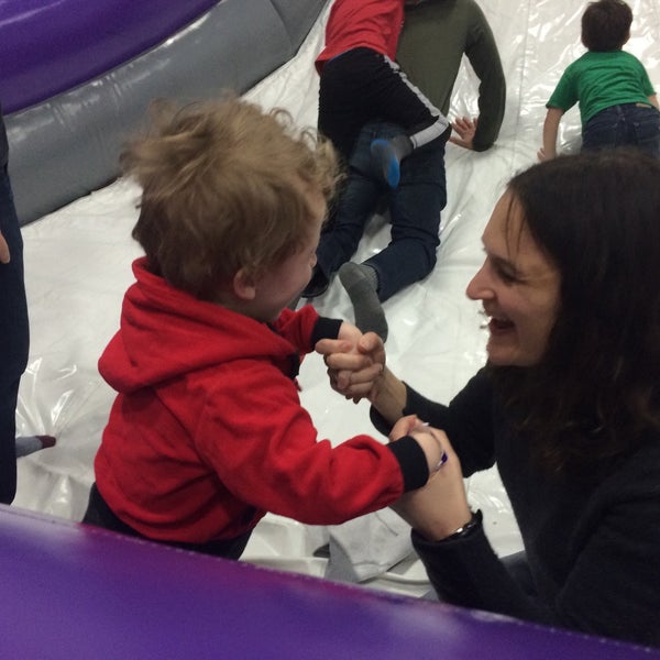 Photo taken at BounceU by Ethan M. on 2/28/2015