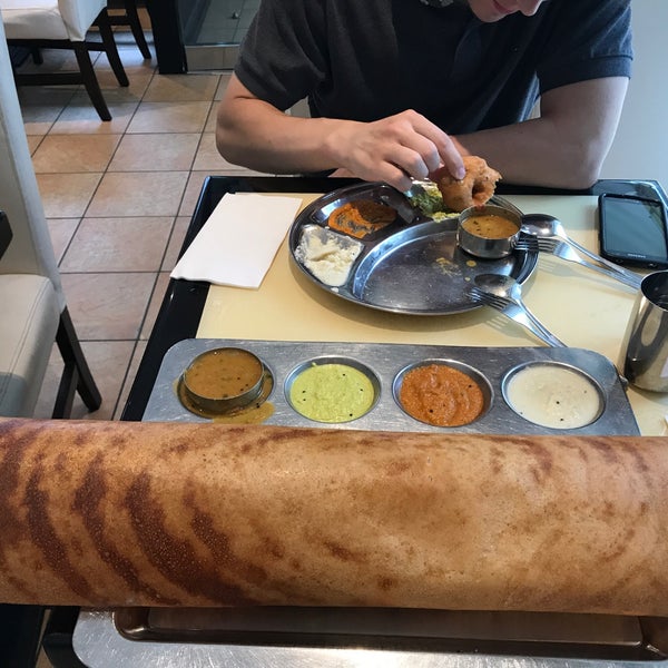 This is the sort of spot that south Indians would approve of; it's the place where I get my dosa fix. Chutneys are flavorful & idly vada with sambar remind you of Kerala. Also is vegetarian friendly!
