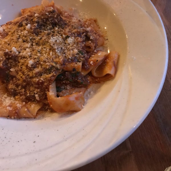 Came here to grab HH drinks (beers are half off on Tuesdays and Wednesdays!) and stayed for the food. Homemade Pappardelle was heaven and Brussels Sprouts were filling considering they're only a side.