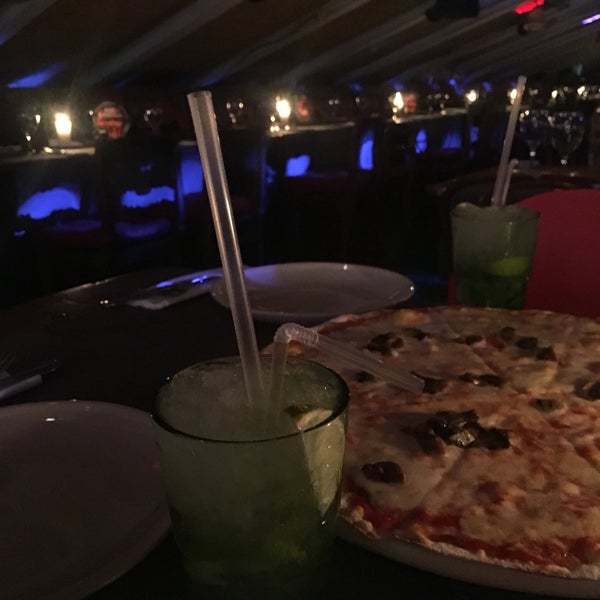 Pizza, interior are nice, music could be better
