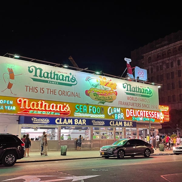 Photo taken at Nathan&#39;s Famous by Varshith A. on 7/23/2022