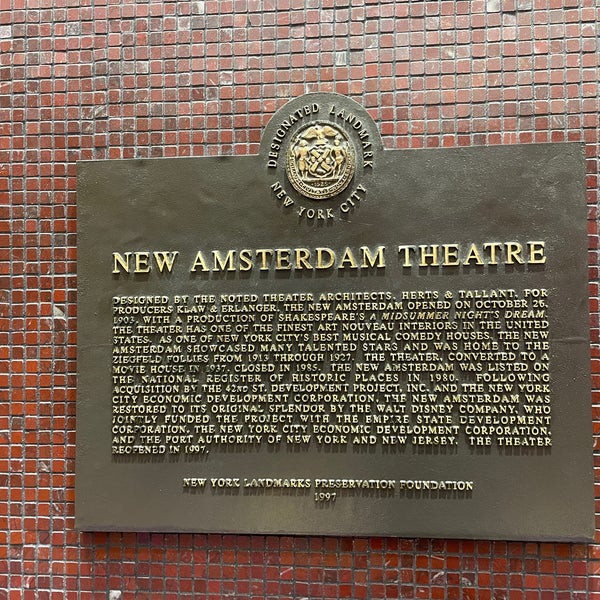 Foto tomada en New Amsterdam Theater  por Varshith A. el 10/2/2022