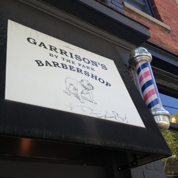 Photo taken at Garrison&#39;s by the park Barbershop by Morgan L. on 7/12/2013