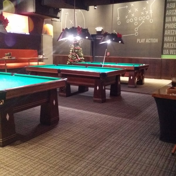 Kind of really boring and lonely in here at the pool tables I mean one waiter that hasn't even asked me if I needed anything one time in 2 hours price before AZ $12 for an hour.