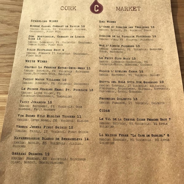 Снимок сделан в Cork Wine Bar and Market пользователем Khalid P. 1/21/2019