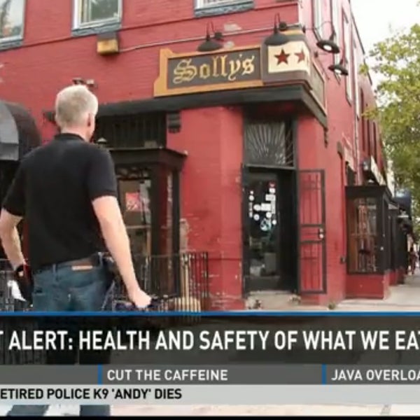 Inspectors cited Solly's U Street Tavern for 9 violations including no adequate hot water - when  @wusa9 tested it exceeded 110 degree minimum. @wusa9 Passed reinspection.  Reopened.