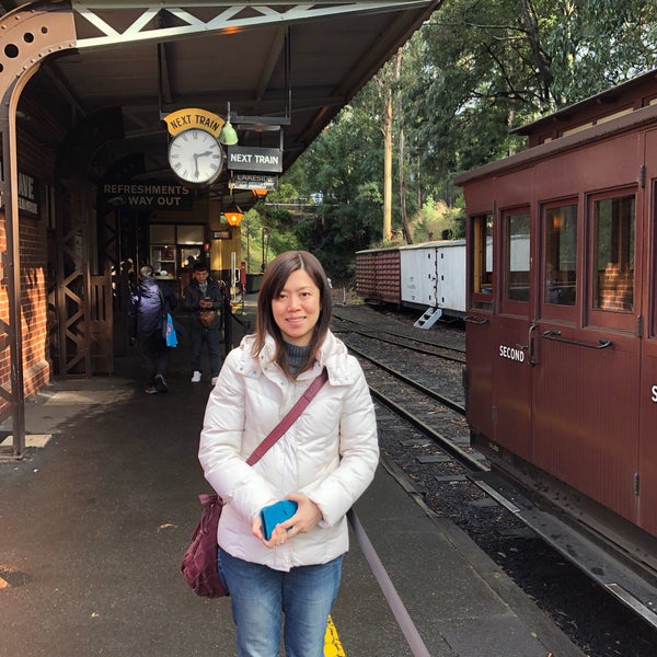 Photo taken at Belgrave Station - Puffing Billy Railway by Chia Pei W. on 6/6/2019