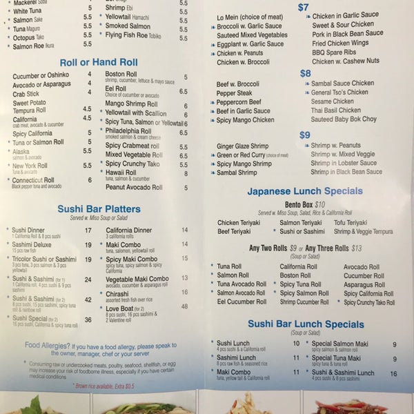 Blue ginger menu deals