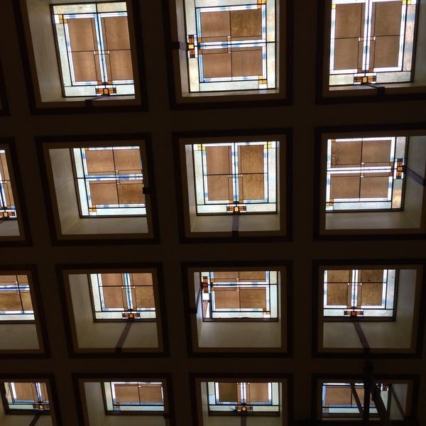 Photo taken at Frank Lloyd Wright&#39;s Unity Temple by Jill J. on 5/17/2015