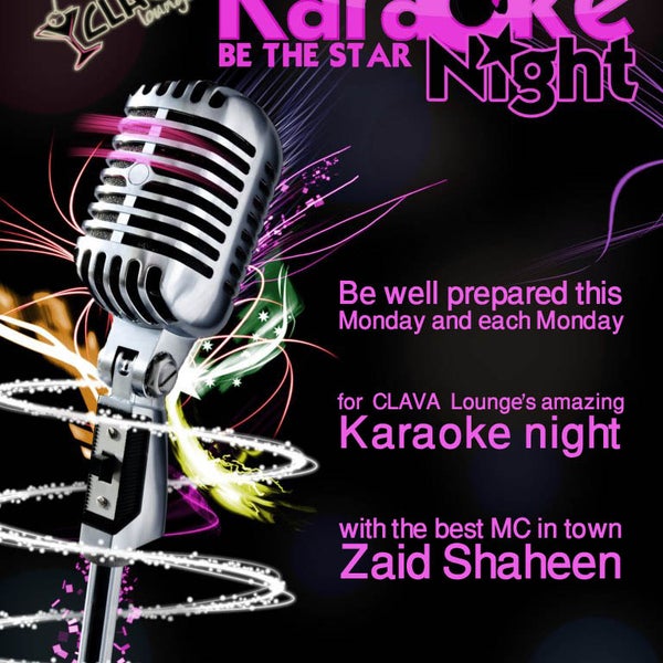 Be well prepared this Monday and each Monday for CLAVA Lounge's amazing Karaoke night with the best MC in town Zaid Shaheen. RSVP: call 06-592 0491 ext 259 or 079 9397777