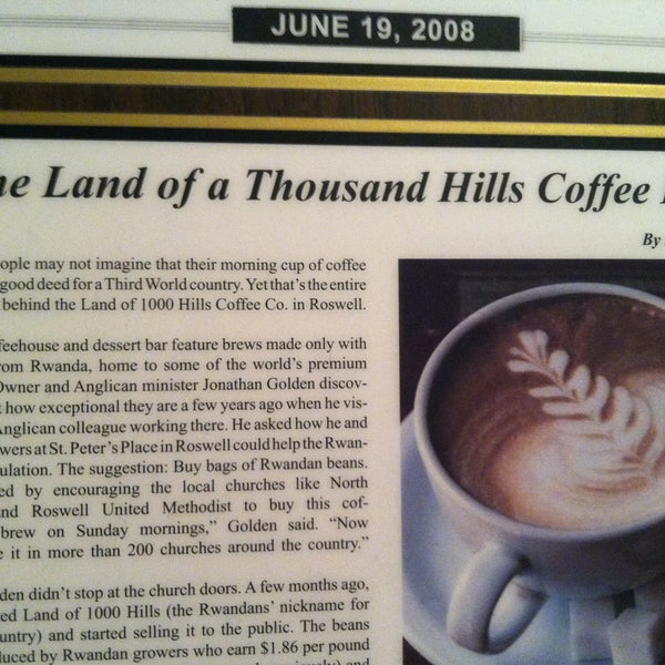 รูปภาพถ่ายที่ Land of a Thousand Hills Coffee โดย David เมื่อ 4/19/2013