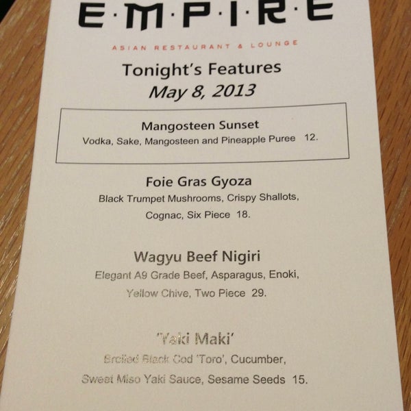 Foto tomada en Empire Restaurant &amp; Lounge  por Larry T. el 5/9/2013