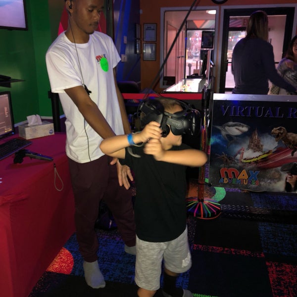 Virtual Reality at Max Adventures Party Place for kids. Brooklyn NY