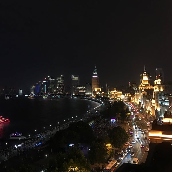 Great view on the rooftop bar. Highly recommend! A must do in Shanghai!