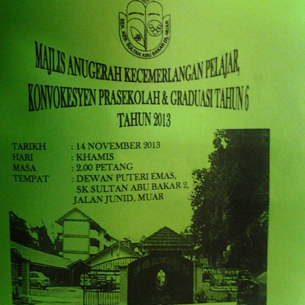 SK Sultan Abu Bakar 2 - Muar, Johor
