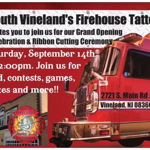 8/18/2013 tarihinde Marcy L.ziyaretçi tarafından South Vineland&#39;s Firehouse Tattoo'de çekilen fotoğraf
