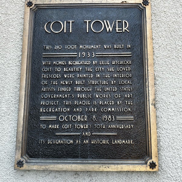 Photo taken at Coit Tower by Aldous Noah on 4/19/2023