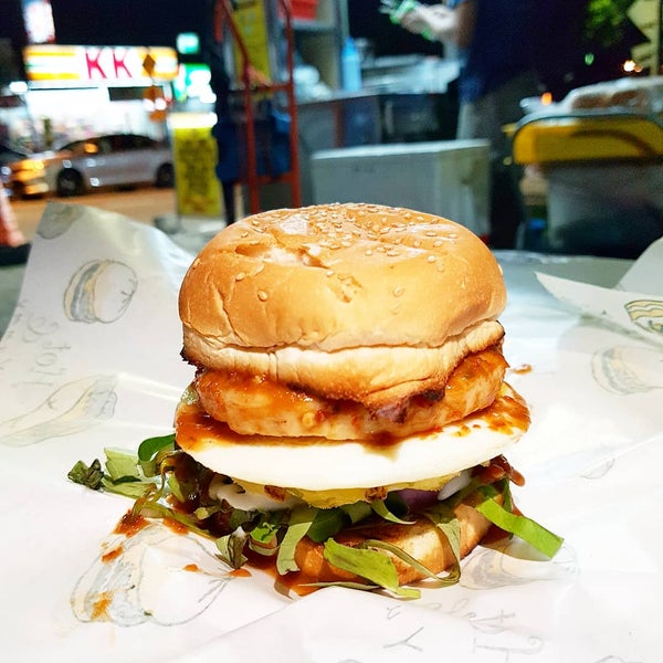 Kangkung sambal belachan burger