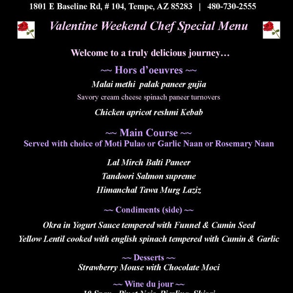 On this Valentine's Day weekend, cherish an intimate dinner with your loved one, with our chef's exclusive menu. Try our hand selected wines that couple perfectly with our EXOTIC food. Live DJ