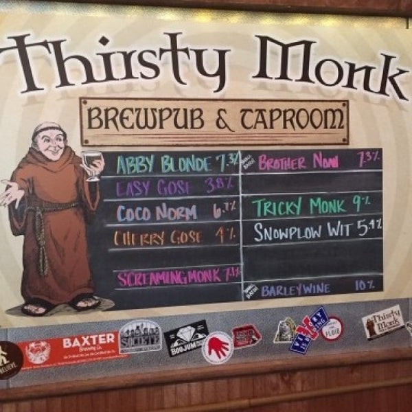 4/22/2016にRenee J.がThirsty Monk Brewery &amp; Pubで撮った写真