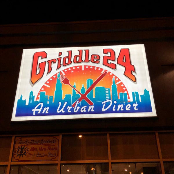 Photo taken at Griddle 24 by Nate F. on 4/18/2019