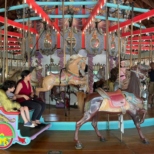 carousel is the centerpiece but there are also a couple of other rides for small children, including a train ride and a frog hopper