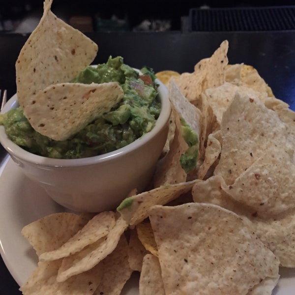 generous chips and guacamole