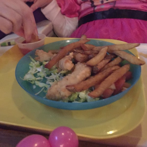 kids menu chicken fingers with french fries