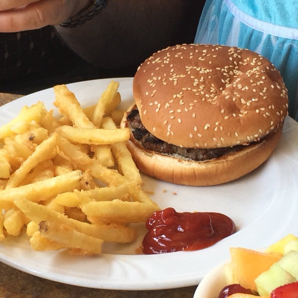 kids burger and french fries