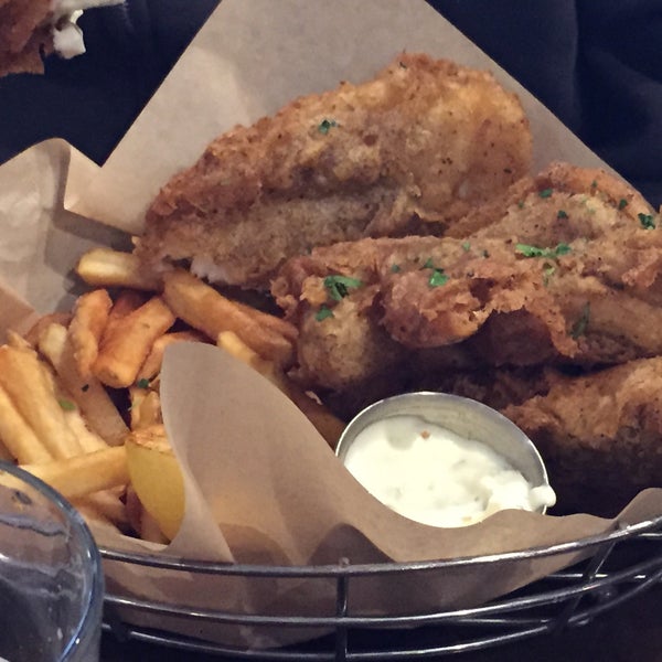 northern pike fish & chips with haystack fries and roadside tartar