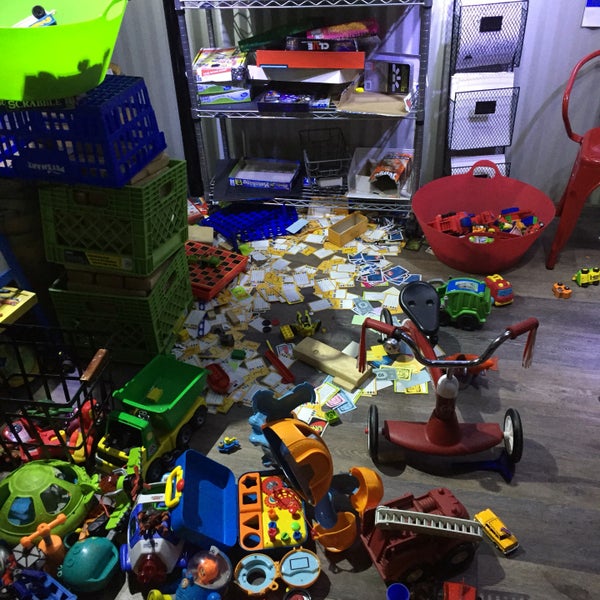 there's a little room full of toys and games for kids