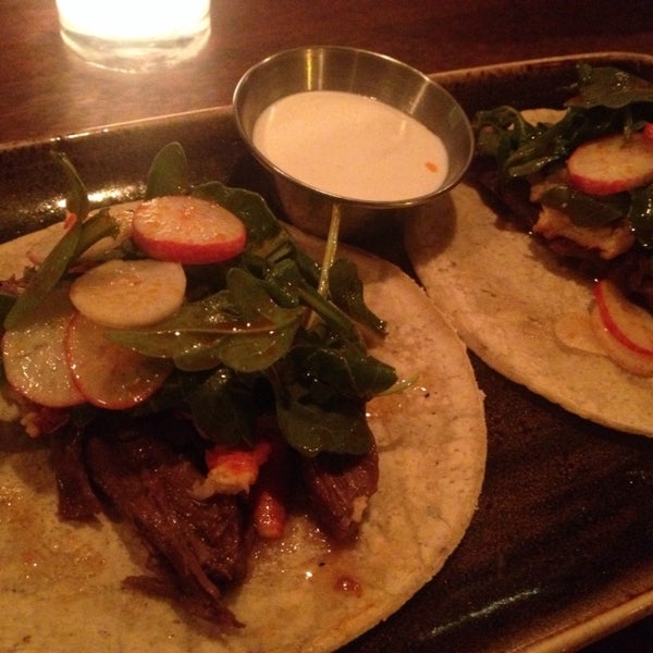surf and turf tacos - ox-tail and lobster