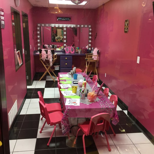party room in back for makeover dress up birthday parties