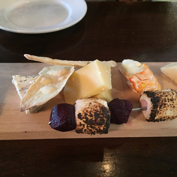 cheese plate from stinky brooklyn comes with roast marshmallows