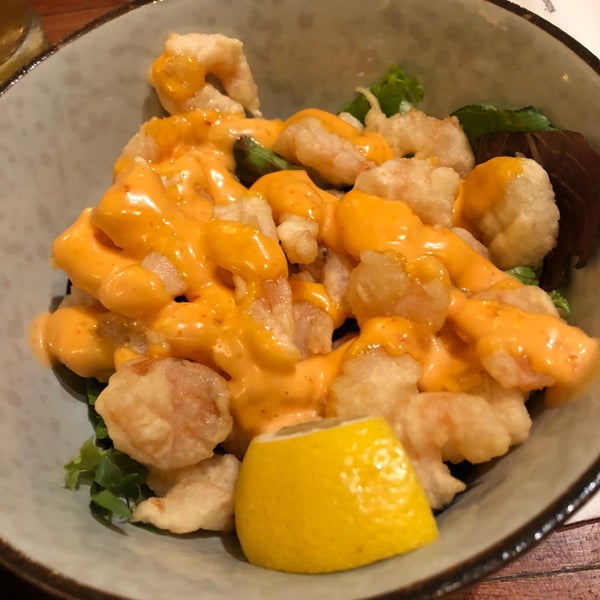 popcorn shrimp with spicy mango mayo