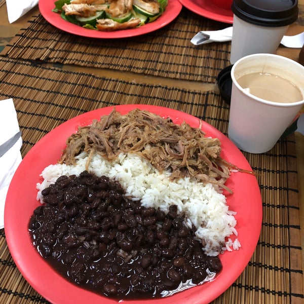 Pernil with white rice and black beans was awesome. Straight Cuban comfort food!