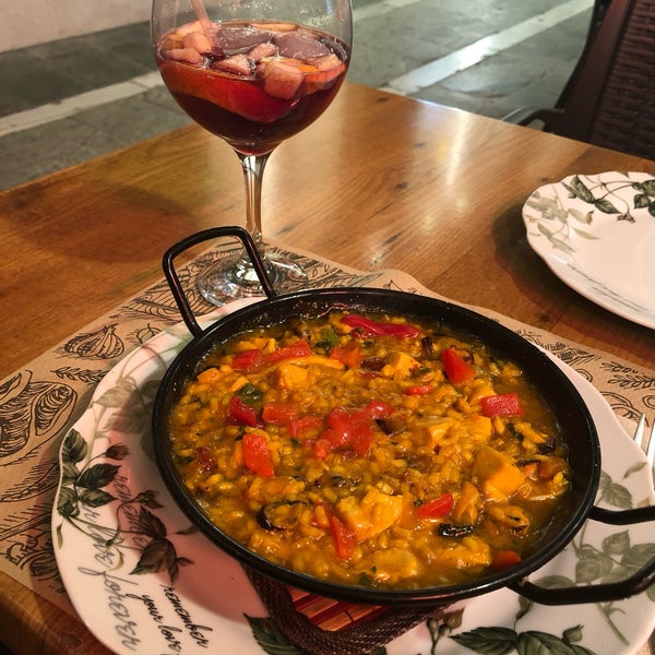 Simply wow! Even though staff doesn’t speak English, you’ll eventually find a way to understand each other. Great Sangria and tasty Paella, delicious plate of olives comes complementary. I’m impressed