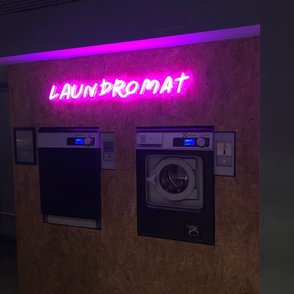 Really great place with a good vibe, food and drinks available in lobby. Laundry in the basement, only 1 washer and dryer. (90kr/$10.75/£8.38 for 2 tokens - wash/dry) This place has a gym and rooftop.