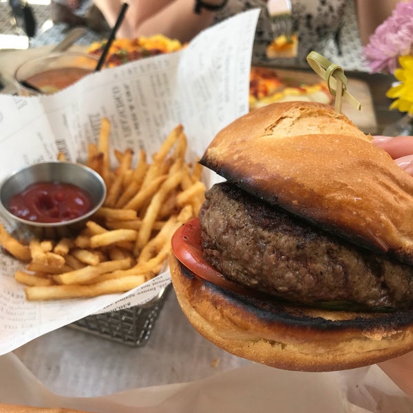 Beautiful rooftop brunch & delicious aged burger