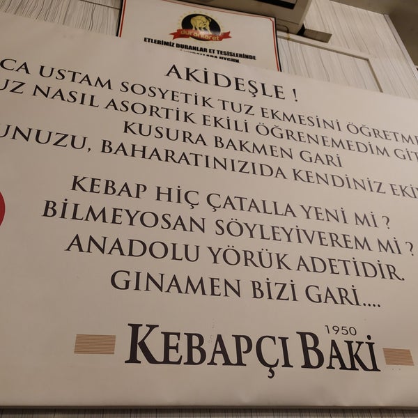 Das Foto wurde bei Kebapçı Baki von Vlkn Y. am 10/27/2019 aufgenommen