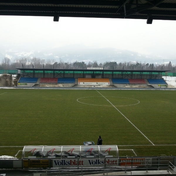 Photo taken at Rheinpark Stadion by Mariano C. on 2/15/2013