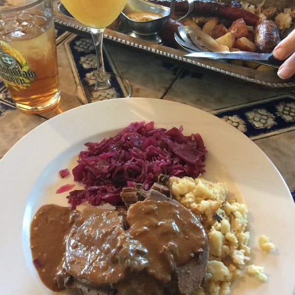 Photo taken at The Village Corner German Restaurant &amp; Tavern by Yvonne R. on 3/19/2017
