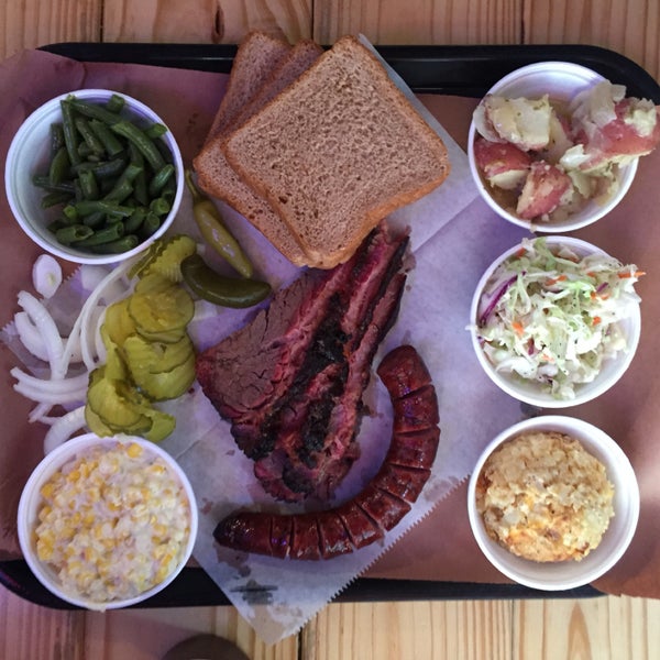 You may end up here after finding other places closed by 7pm, and if so, you've lucked out! Brisket and sausage were top-notch, and every side is exceptional, too!