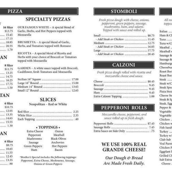 Brothers Pizzeria and Restaurant Cortland, OH